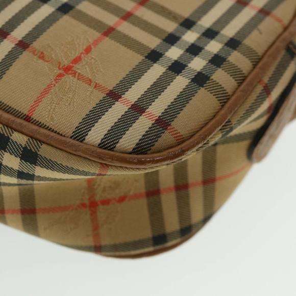 BURBERRYSs Nova Check Shoulder Bag Nylon Beige Auth ti1214 - Picture 11 of 13